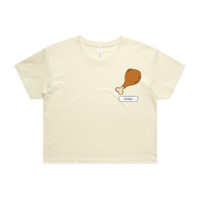 chicken. - Women's Crop Tee Thumbnail